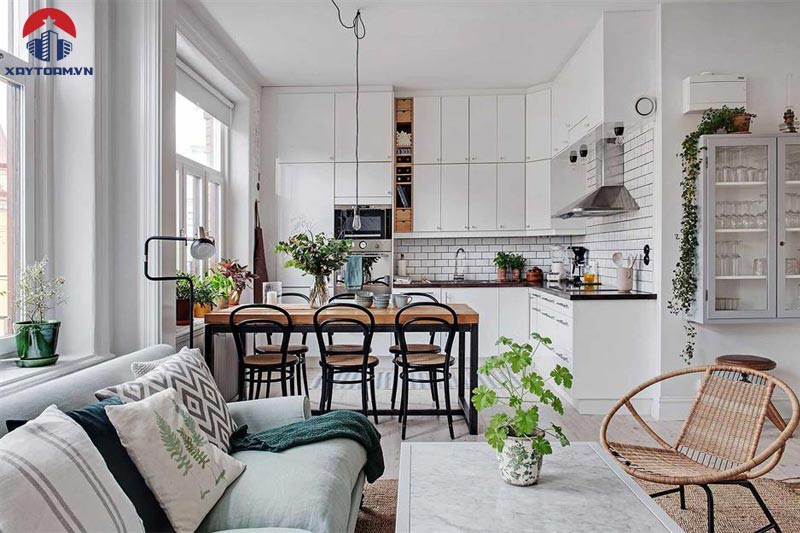 kết nối ph&ograve;ng kh&aacute;ch với nh&agrave; bếp